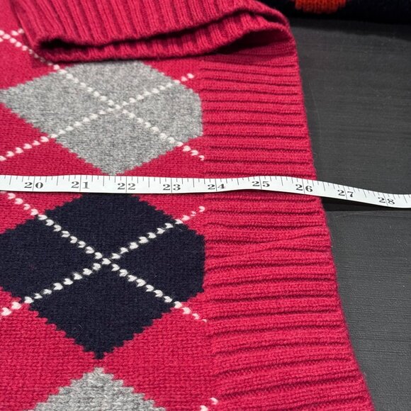 VTG NWT J.Crew Factory Argyle Lambs Wool Preppy Golf Vest (SZ L) Gift Ready! - Picture 12 of 13